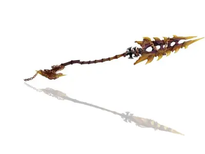 Bone Spear Low-poly 3D model