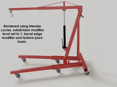 workshop-enging hoist Low-poly 3D model