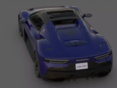 2023 Maserati MC20 Cielo 3D Model  Italian Exotic  Low-poly 3D model