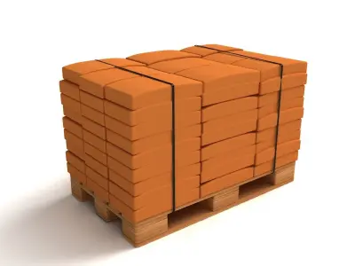 Cement Bags On Pallet 3D model