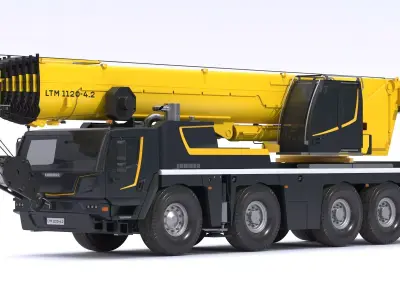 Liebherr Mobile Crane LTM 1120 4-Axle Crane 3D model