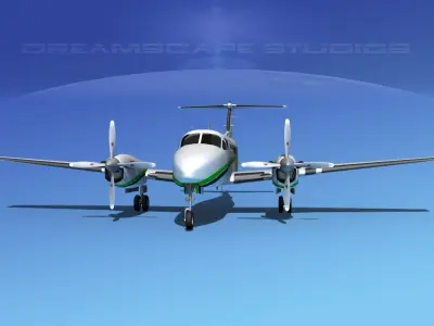 Beechcraft 350 Super King Air V09 3D model