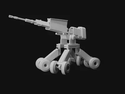 military cannon Free 3D model