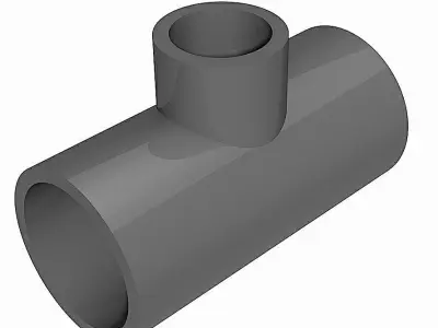 PVC Reducing Tees - Socket Ends Free 3D model