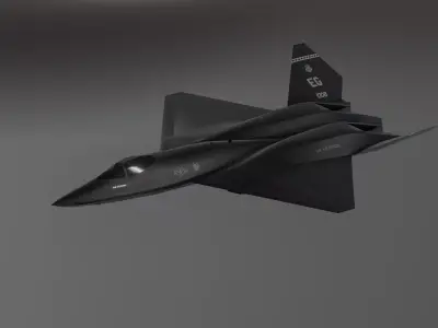 Y23 Black Widow Low-poly 3D model