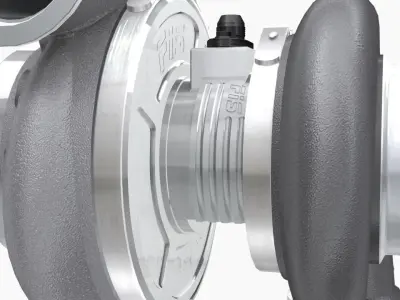 Forced Inductions GTR 107mm GEN4 turbocharger Low-poly 3D model