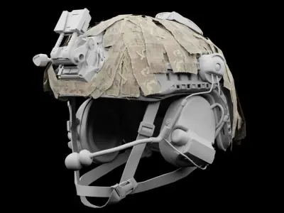 Opscore Maritime Helmet scrim Low-poly 3D model