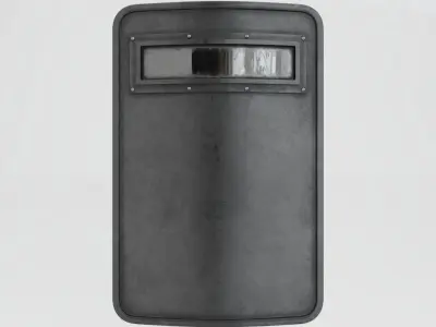 Ballistic Shield Low Poly PBR 3D Model Low-poly 3D model