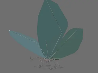 Butterfly rigged lowpoly Free low-poly 3D model