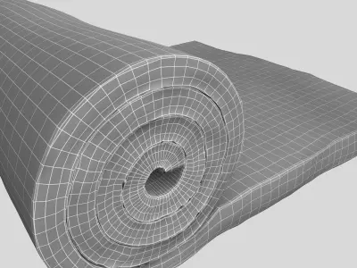 Insulation piece of paper with grid 3D model