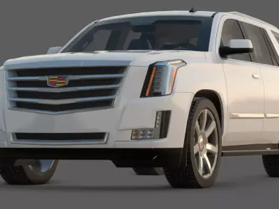 2015 Cadillac Escalade ESV 3D Model  The American Luxury SUV  Low-poly 3D model
