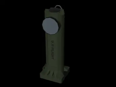 Right Angle Flashlight Low-poly 3D model
