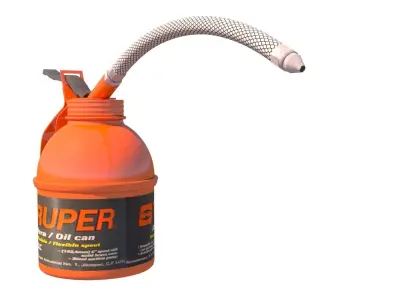 truper orange bottle with hose 3D model