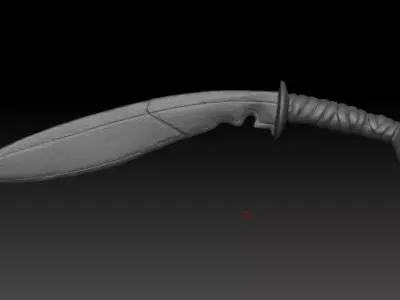 kukri sword Low-poly 3D model purchase