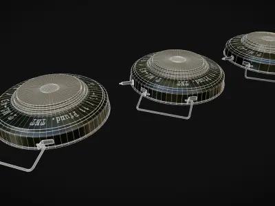 German WW2 Tellermine 43 Anti-Tank Mine 3D model