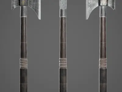 War Hammer Axe Low-poly 3D model