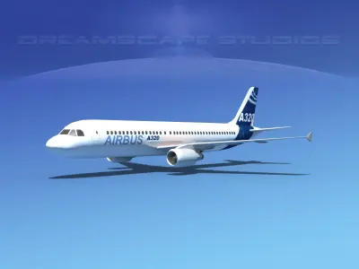 A320 LP Airbus 2 Low-poly 3D model