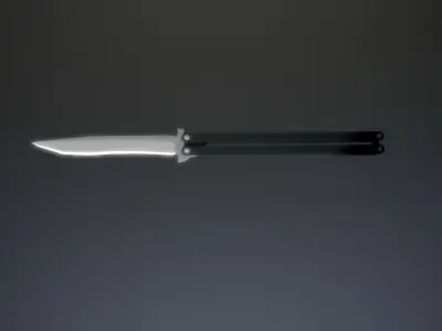 Knife Low-poly 3D model 21