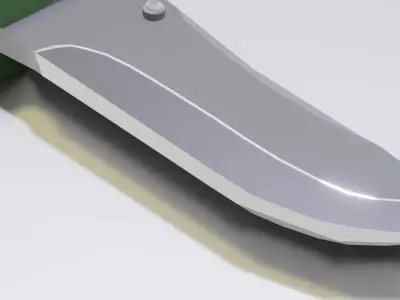 Low Poly Combat Knife Free low-poly 3D model purchase