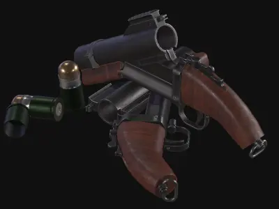 M79 Sawed-off Low-poly 3D model