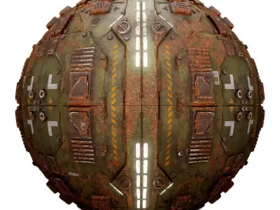 PBR Sci-Fi Industrial Texture 49 Low-poly 3D model
