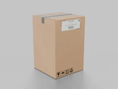 Deep Storage Cardboard Box - Rigged and Fully Customizable Low-poly 3D model purchase