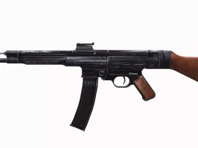 MP 44 Assault Rifle low-poly PBR Free low-poly 3D model