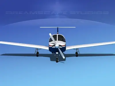 Piper Turbo Arrow III 3D model 11