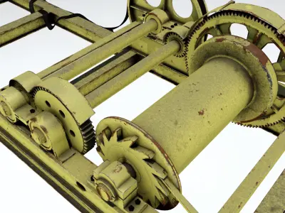 Old winch 3D model
