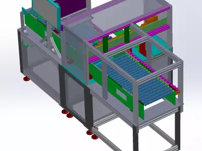 LCD panel AOI inspection machine 3D model