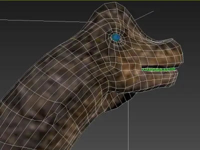 Brachiosaurus dinosaur Low-poly 3D model 5