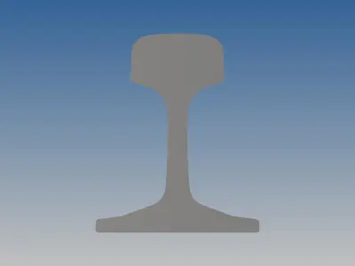 British Standard-EN13674 50E4 rail 3D model