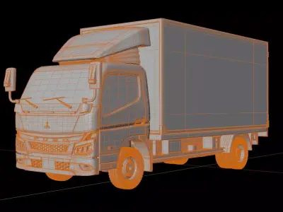 Mitsubishi Fuso Canter e City Box Truck 3D model