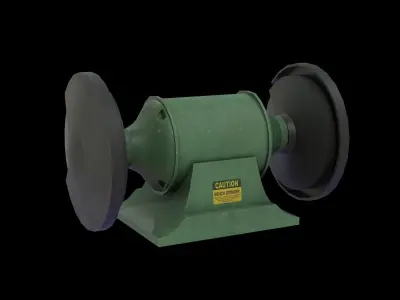 Bench Grinder Low-poly 3D model