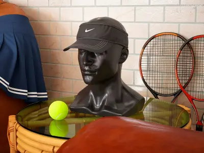 Nike Dri-FIT Sports Visor Dark Gray 3D model