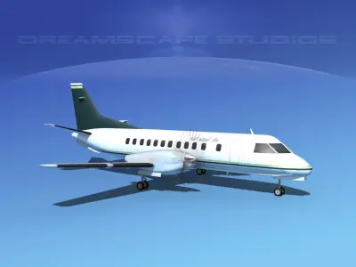 SAAB SF340 Cal Island Air 3D model