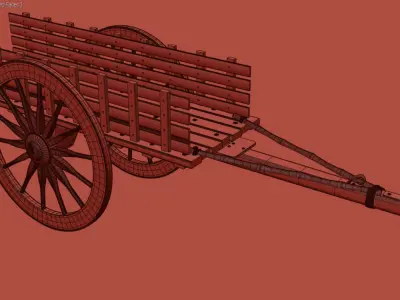 Indian Bullock Cart 3D model purchase