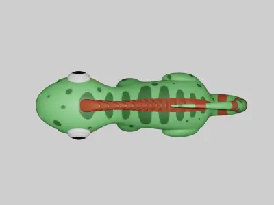 Hand Painted Iguana Free 3D model