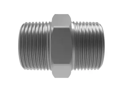 Straight Connector 1 NPT Male  3D model
