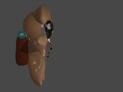 Cartoon Pug 3D model