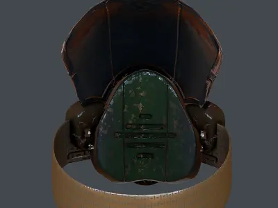 Gas mask helmet 3d model scifi Low-poly Low-poly 3D Low-poly 3D model order