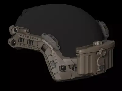 Ops-Core Rail Link and Accessories Low-poly 3D model