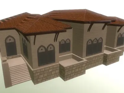 Grand National  Turkey  Assembly First Building Low-poly 3D model