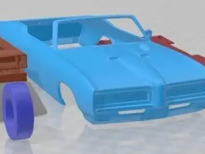 Pontiac GTO 1969 Convertible Printable Car 3D print model