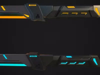 Cyberpunk Swords 3D model purchase