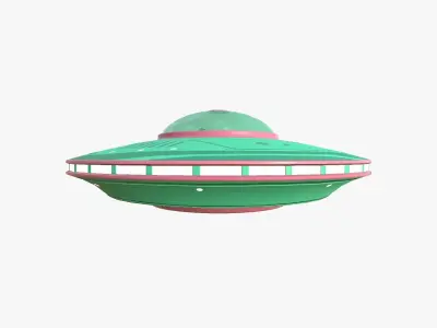 Alien Spaceship UFO B12 Cartoon - Sci Fi Spacecraft Design Low-poly 3D model