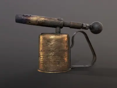 Old Sweden Blowlamp Low-poly 3D model Low-poly 3D model
