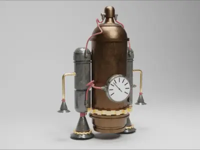 Steampunk Jetpack 3D model