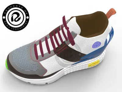 3d shoe basket full mesh and render in keyshot 3D model