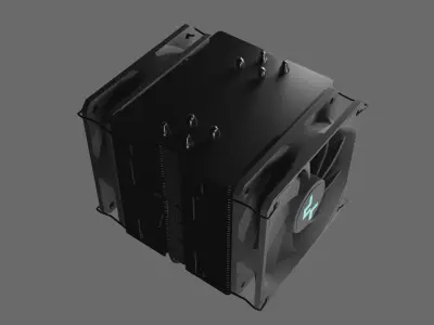 CPU Tower Fan PBR Low-poly 3D model